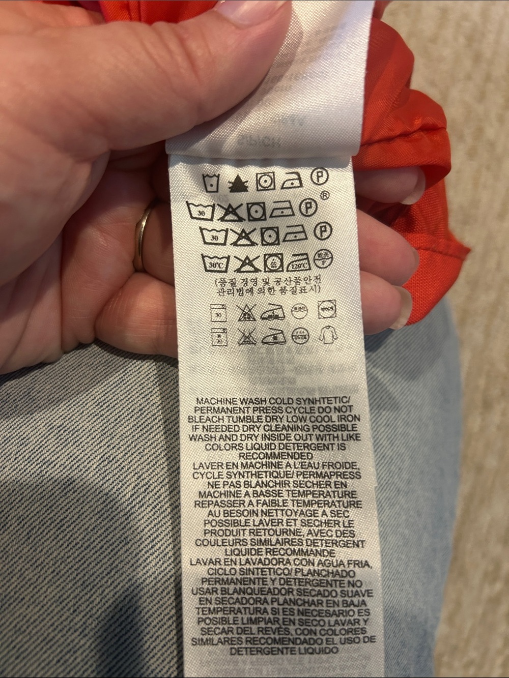 Levi's Red Button-Up polyester Jacket - Picture 8 of 8